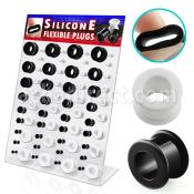 dapg20 display 72 dilataciones tunel silicona blanca negra 4mm 18mm venta