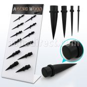 dapg95 display 12 expansores madera areng organica anillos goma dobles 3mm 10mm venta