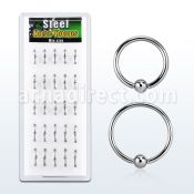 dbcr2 caja 25 aros bola presion acero quirurgico 1mm bola cierre 2 5mm 8mm 10mm distribuidor