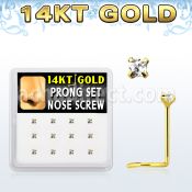 dgsc6 caja display 12 piercing nariz l oro 14 kts 0 6mm zirconia clara cuadrada 2mm distribuidor