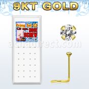 dgsz9c caja 24 piercing nariz l oro 9 kts 0 6mm zirconia claras claras 1 5mm distribuidor mayorista