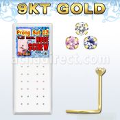 dgsz9m caja 24 piercing nariz l oro 9 kts 0 6mm zirconia 1 5mm distribuidor