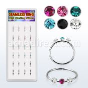 dhma9x display 24 aro continuo plata 925 cristal 1 5mm centro cristal 1 5mm 10mm mayorista