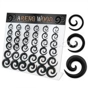 dmxp15 display 36 expansores espiral madera areng 2mm 10mm al por mayor