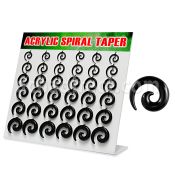 dmxp6a display 36 expansores espiral acrilico negro 2 5mm 8mm al por mayor