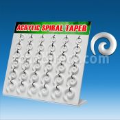 dmxp6b display 36 expansores espiral acrilico blanco 2 5mm 8mm venta