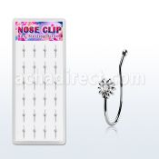 dncl5c caja display 24 piercings nariz clip plata 925 sol cristal centro venta