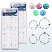 dnsm112 caja 24 aros nariz plata 925 0 6mm bola cierre opalo redondo 1 5mm 8mm 10mm distribuidor mayorista