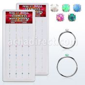 dnsm153 caja 24 aro continuo nariz plata 925 0 6mm opalos sinteticos redondos 1 5mm 516 & 38 8mm & 10mm distribuidor mayorista