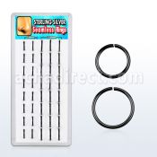 dnsm39 caja display 40 aros nariz continuos plata 925 negro 8mm 10mm distribuidor mayorista