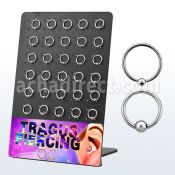 dtrg5 display 30 aros bola presion acero quirurgico 15 bolas 3mm 15 1mm bolas 2 5mm piercing tragus 6mm mayorista