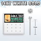 dwys1 caja 12 piercing nariz doblar tu mismo oro blanco 14 kts 0 6mm zirconia redonda 2mm distribuidor mayorista