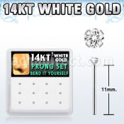 dwys3 caja 12 piercing nariz doblar tu mismo oro blanco 14 kts 0 6mm zirconia redonda 1 5mm distribuidor