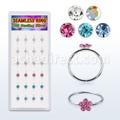 dwys8 distribuidor caja 12 blanco piercing nariz doblar tu mismo oro 14 kts 0 6mm zirconia formas cuadrado estrella tri corazon venta por mayor