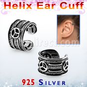 ehvcf2 piercing helix tipo ear cuff plata esterlina paz al por mayor
