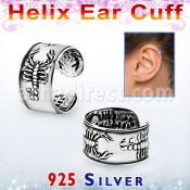 ehvcf4 piercing helix tipo ear cuff plata esterlina escorpion al por mayor