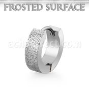 er269h par pendientes huggie acero inoxidadble superficie efecto esmerilado distribuidor mayorista