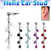 erbd10 piercing oreja helix acero quirurgico bola multi perla vendido por pieza mayorista