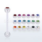 fbbajb5 barbell lengua bio flexible bola 5mm joya bisel bola lisa 5mm inferior venta