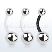 fbng piercing ombligo bio flexible bola 5 8mm acero distribuidor