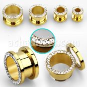 fgspfr dilatacion tunel acero pvd dorado multi cristal ferido . distribuidor