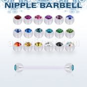 fnpajb4 barbell pezon acero quirurgico bolas bio flexibles 4mm cristal bisel distribuidor