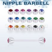 fnpajb5 bioflex barbell pezon bolas 5mm joya bisel venta