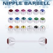 fnpajb6 bioflex barbell pezon bolas 6mm joya bisel al por mayor