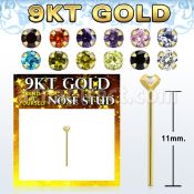 g9yzm1 piercing nariz doblar tu mismo oro 9 kts 0 6mm zirconia redonda 2mm distribuidor mayorista