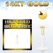 gbird labret bio flexible transparente presion media bola 2mm oro 14 kts distribuidor