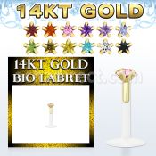 gbizsm labret bio flexible transparente presion oro 14 kts zirconita estrella 3mm venta