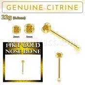 gnbge6 piercing nariz hueso oro 14 kts 0 6mm citrino 2mm venta
