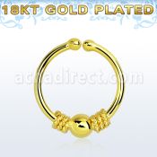 gpsep12c anillo septum falso plata 925 oro 18 kts 1mm alambre balines bola centro 12mm venta