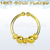 gpsep12f anillo septum falso plata 925 oro 18 kts 1mm alambre balines bolas 12mm venta