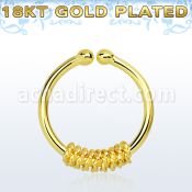 gpsep12i anillo septum falso plata 925 oro 18 kts 1mm cuerda gruesa envuelta alrededor 12mm mayorista