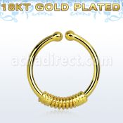 gpsep12k anillo septum falso plata 925 oro 18 kts 1mm alambre envuelto alrededor 12mm venta
