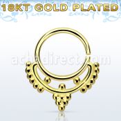 gpsepv4 aro septum plata 925 oro 18 kts 1mm minimalista indio 8mm distribuidor mayorista