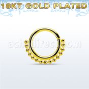 gpspv16 aro continuo piercing septum plata oro 18 kts con cuentas inferior distribuidor