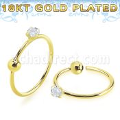 gpz2m aro nariz plata 925 0 6mm oro 18 kts bola cierre zirconia redonda 2mm distribuidor