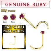 gscge5 piercing nariz l oro 14 kts 0 6mm rubi 2mm distribuidor