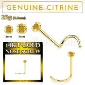 gscge6 piercing nariz l oro 14 kts 0 6mm citrino 2mm distribuidor mayorista