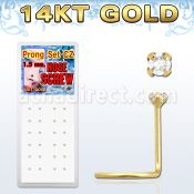 gsczc caja display 24 piercing nariz l oro 14 kts 0 6mm zirconia 1 5mm mayorista