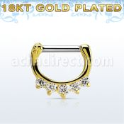 gsepq14 septum clicker plata 925 oro 18 kts barra cierre acero 316l 1 zirconia 4 zirconia barra 14 516 6mm 8mm mayorista