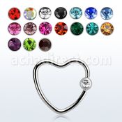 hccr16 aro bola presion corazon acero quirurgico bola cierre cristal bisel 3mm venta