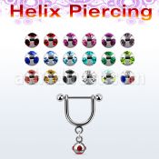 heud4 piercing helix estribo acero quirurgico barbell bolas 3mm bola multi joya 4mm 8mm distribuidor mayorista