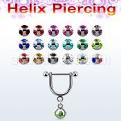 heud5 piercing helix estribo acero quirurgico barbell bolas 3mm bola multi joya 5mm 8mm venta