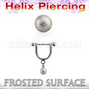 heufo4s piercing helix estribo acero quirurgico barbell bolas 3mm bola acero esmerilada 4mm al por mayor