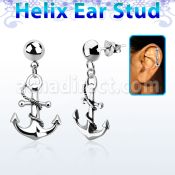 hexvd18 piercing helix plata esterlina 925 lisa ancla cuerda eja mayorista
