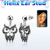 hexvd21 piercing helix plata esterlina 925 lisa buho colgado eja venta