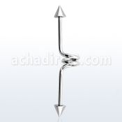 inccn5 barbell industrial espiral acero quirurgico conos 5mm mayorista